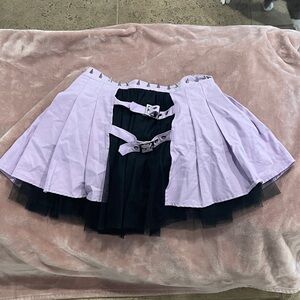 Current Mood Black and Lavender Skater Skirt